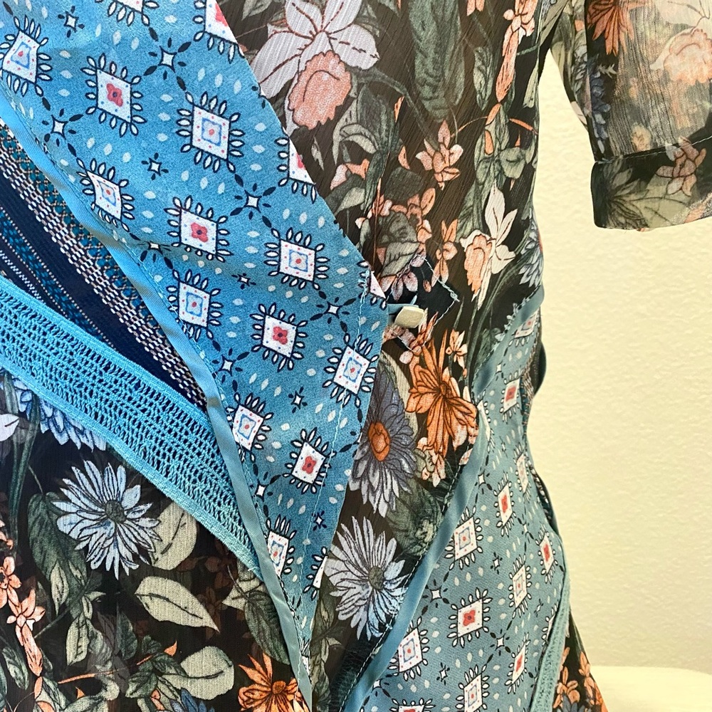 Anthropologie Tiny Patchwork Wrap Blouse - image 5